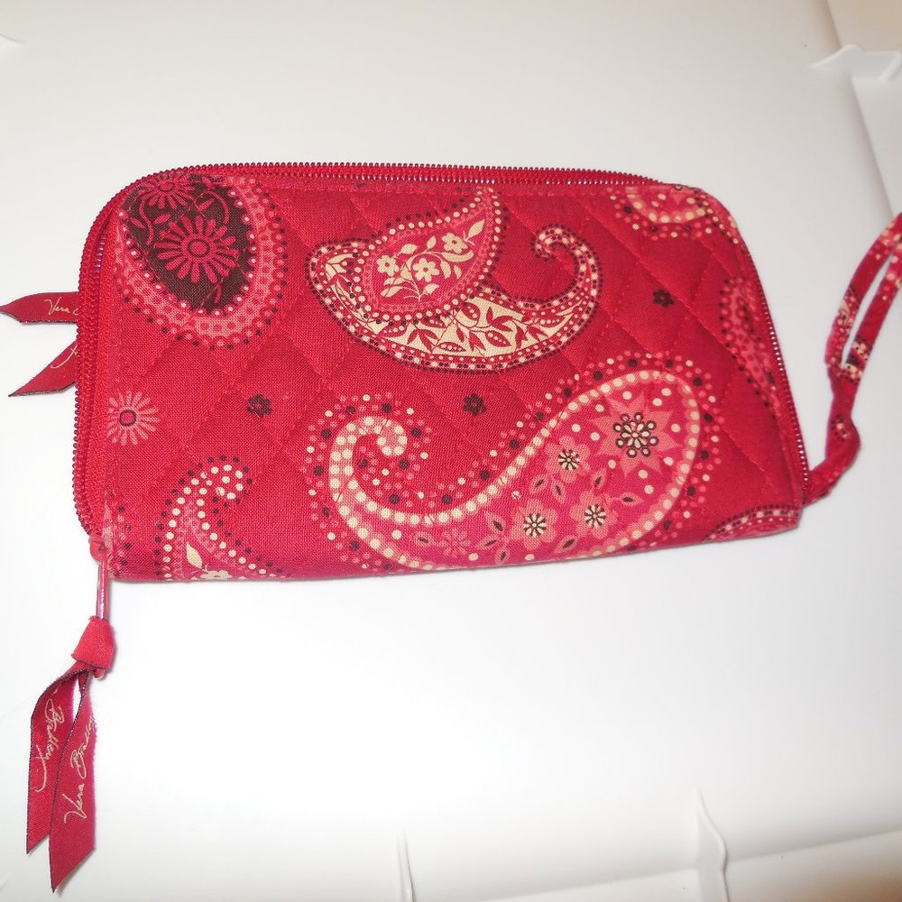 3 for $24, Vera Bradley Red Mesa Zip Around Wristlet Wallet